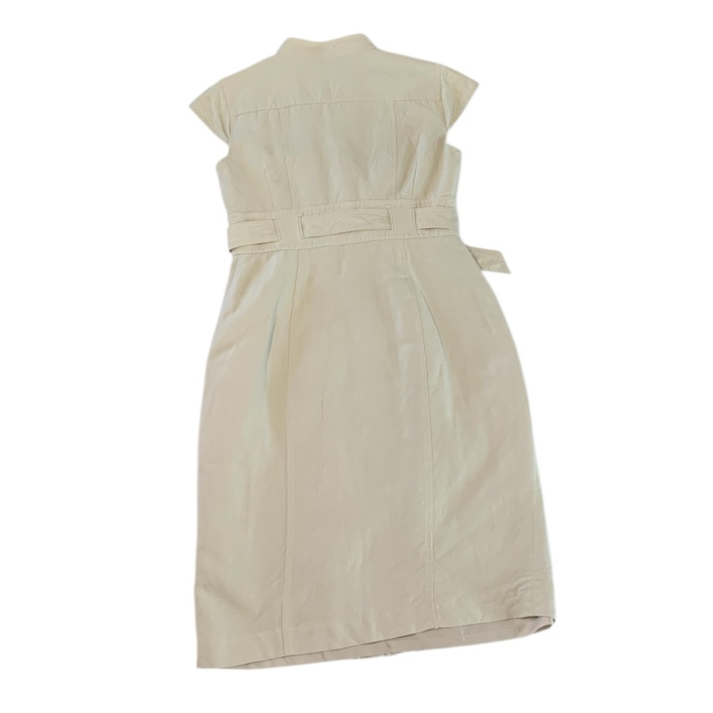 CALVIN KLEIN Linen Blend Button Down Khaki Dress Sz M - Picture 8 of 13